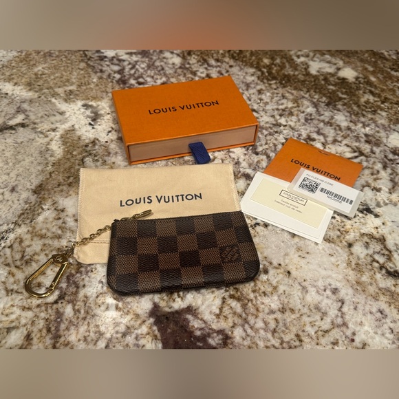 Louis Vuitton Accessories - ⭐️ AUTHENTIC LV LOUIS VUITTON KEY POUCH DAMIER EBENE CLES N62658 ⭐️